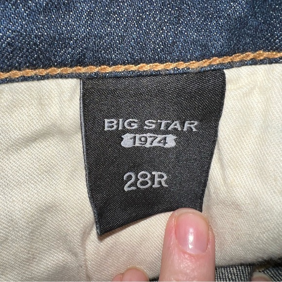Big Star 1974 Brigette Slim Straight Dark Denim Jeans Size 28R - Picture 7 of 10